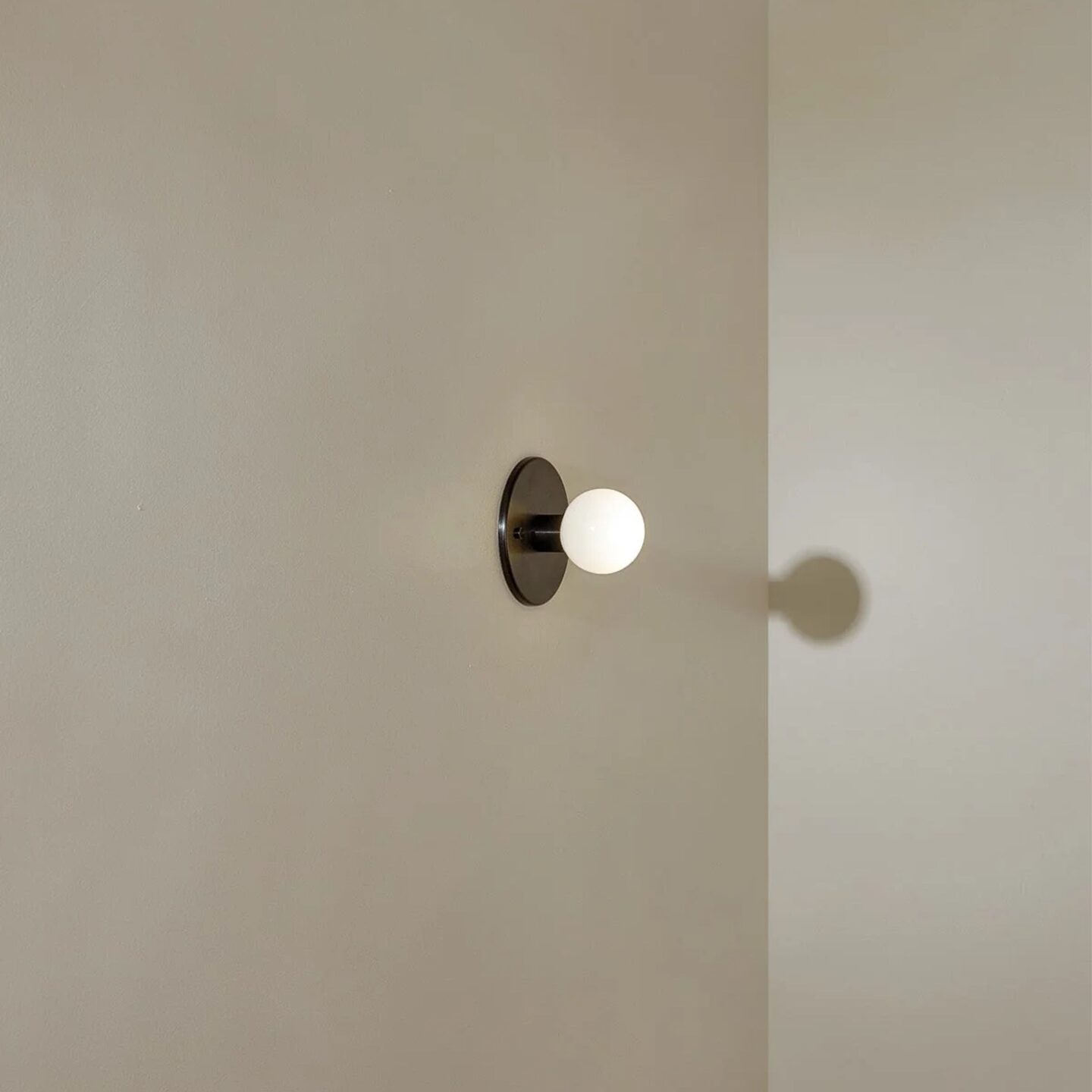 Orb Surface Sconce Mini Brushed Black
